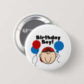 Badge Rond 5 Cm Garçon d'anniversaire (Devant & derrière)