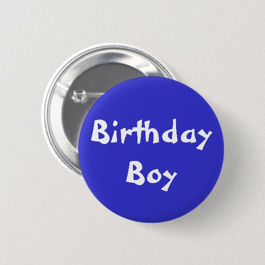 Badge Rond 5 Cm Garçon d'anniversaire (Devant & derrière)