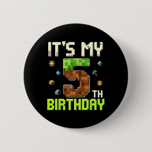 Badge Rond 5 Cm Garçon d'anniversaire drôle C'est mon 5ème anniver