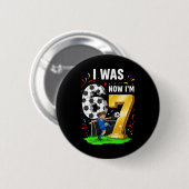Badge Rond 5 Cm Garçon d'anniversaire j'avais 6 ans maintenant j'a (Devant & derrière)