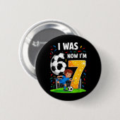 Badge Rond 5 Cm Garçon d'anniversaire j'avais 6 ans maintenant j'a (Devant & derrière)