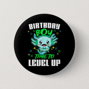 Badge Rond 5 Cm Garçon d'anniversaire Temps de passer au niveau su