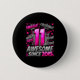 Badge Rond 5 Cm Garçon de 11 ans pour garçon de 11 ans anniversair