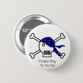 Badge Rond 5 Cm Garçon de pirate (Devant & derrière)