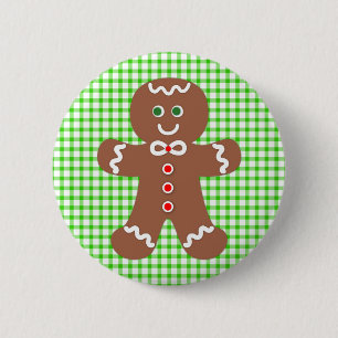 Badge Rond 5 Cm Garçon de vacances de pain d'épice