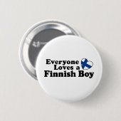 Badge Rond 5 Cm Garçon finlandais (Devant & derrière)