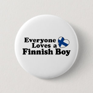 Badge Rond 5 Cm Garçon finlandais
