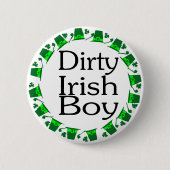 Badge Rond 5 Cm Garçon irlandais sale (Devant)