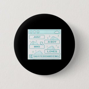 Badge Rond 5 Cm Garçon joueur PC Ordinateur Geek Nerd Cool qui aim