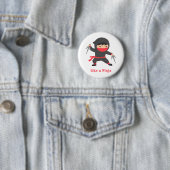 Badge Rond 5 Cm Garçon mignon de Ninja avec des armes de Sai pour (En situation)