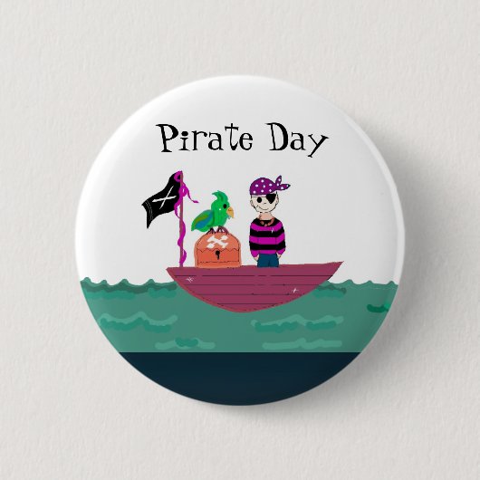 Badge Rond 5 Cm Garçon pirate (Devant)