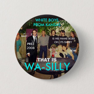 BADGE ROND 5 CM GARÇONS BLANCS IDIOTS DE WA