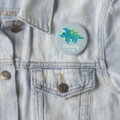 Badge Rond 5 Cm Garçons Bleu mignon Dinosaur maman pour être Baby (En situation)