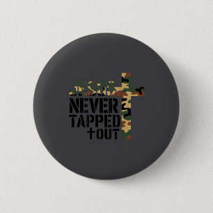 Badge Rond 5 Cm Garçons camouflage chrétien lutte Jésus n'a jamais