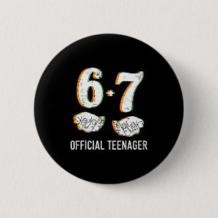 Badge Rond 5 Cm Garçons Filles Adolescent de 6+7 Ans 13ème Anniver