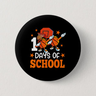 Badge Rond 5 Cm Garçons Heureux 100 Jours D'école Basketball Ensei