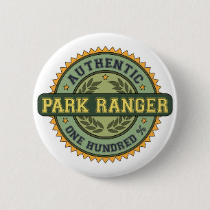 Badge Rond 5 Cm Garde forestier authentique