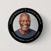 Badge Rond 5 Cm Garde-mémoire simple photo funéraire (Devant)
