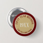 Badge Rond 5 Cm Garde-toi ! Bouton de réunion de classe 50e person (Devant & derrière)