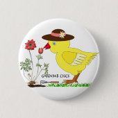 Badge Rond 5 Cm Gardener Chick (Devant)