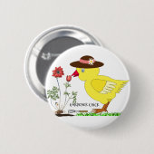 Badge Rond 5 Cm Gardener Chick (Devant & derrière)