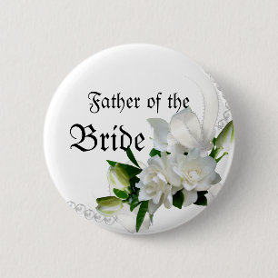 Badge Rond 5 Cm Gardénias de mariage