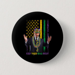 Badge Rond 5 Cm Garder Mardi Gras Grand Amusant Trump Mardi Gras 2