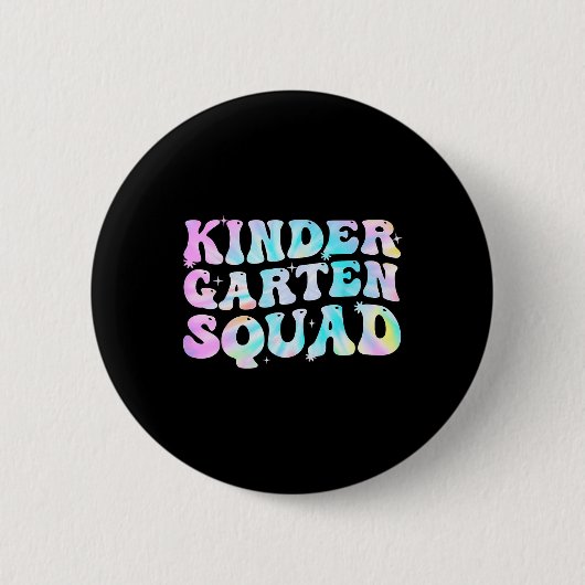 Badge Rond 5 Cm Gardergarten Squad Enseignants enfants Tie Dye Ret (Devant)