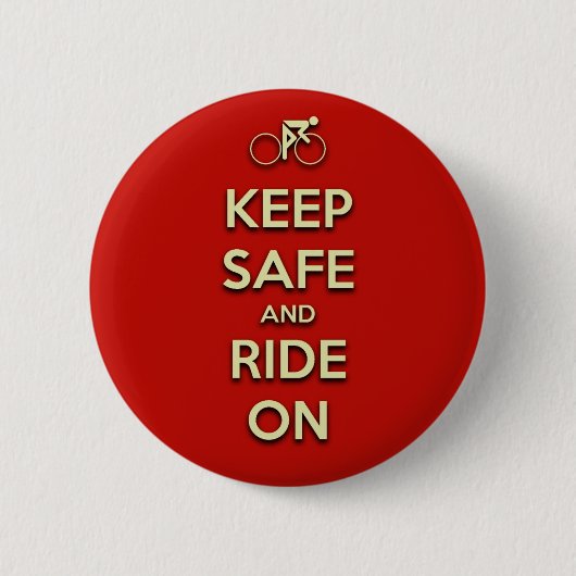 Badge Rond 5 Cm Gardez La Sécurité Et Continuez (Devant)