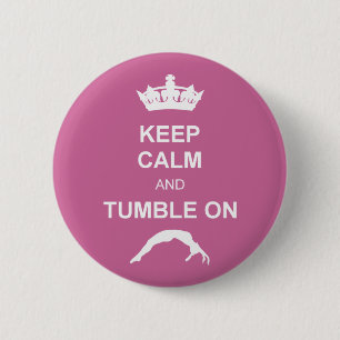 Badge Rond 5 Cm Gardez le cale et dégringolez