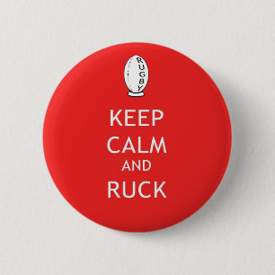 Badge Rond 5 Cm Gardez le calme et la mêlée