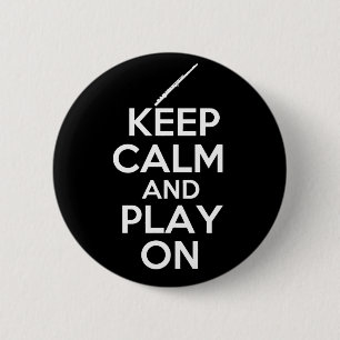Badge Rond 5 Cm Gardez le calme et le jeu dessus ! (Cannelure)