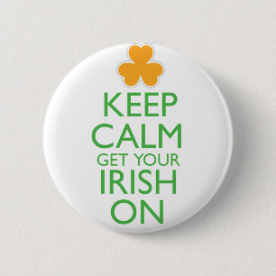 Badge Rond 5 Cm Gardez le calme pour réussir votre irlandais