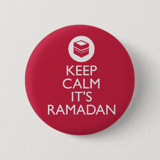 Badge Rond 5 Cm gardez le calme son Ramadan