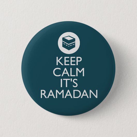 Badge Rond 5 Cm gardez le calme son Ramadan (Devant)