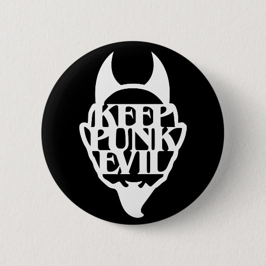 Badge Rond 5 Cm Gardez le mal punk (Devant)