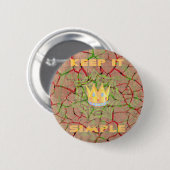 Badge Rond 5 Cm Gardez-le simple : Cracked Earth Royal Clarity Art (Devant & derrière)