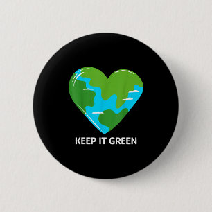 Badge Rond 5 Cm Gardez-le vert jour de la terre planète