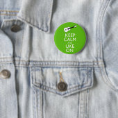 Badge Rond 5 Cm Gardez Uke calme sur (le shamrock) (En situation)