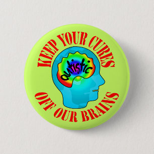 Badge Rond 5 Cm Gardez vos boutons de traitements