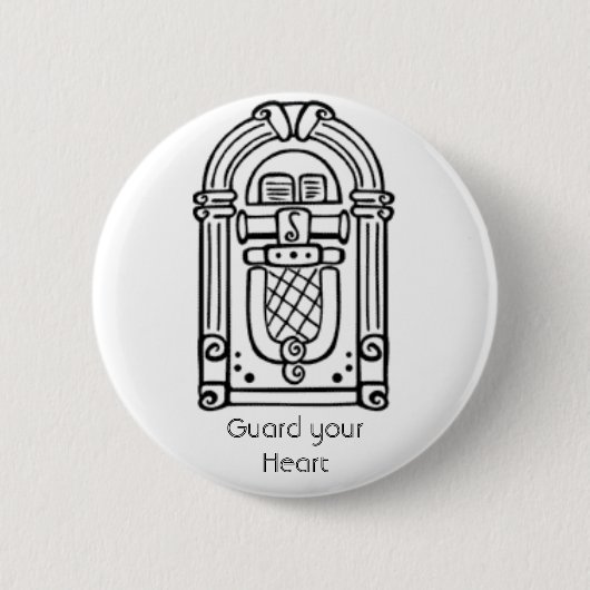 Badge Rond 5 Cm Gardez votre coeur (Devant)