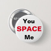 Badge Rond 5 Cm Gardez votre espace (Devant & derrière)
