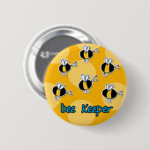 Badge Rond 5 Cm gardien d'abeille (Devant & derrière)