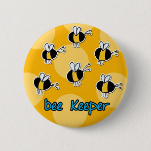 Badge Rond 5 Cm gardien d'abeille