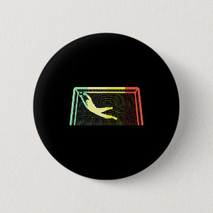 Badge Rond 5 Cm Gardien de but de football vintage pour garçons fi