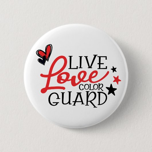 Badge Rond 5 Cm Gardien de couleurs Live Love (Devant)