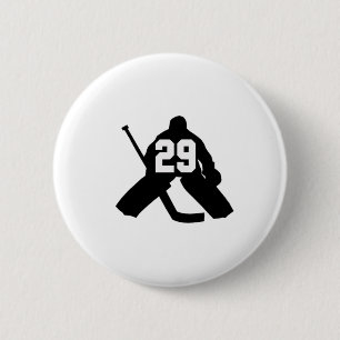 Badge Rond 5 Cm Gardien de hockey numéro vingt-neuf 29 
