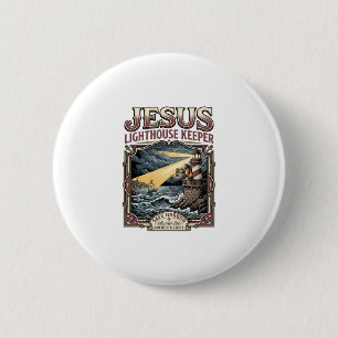 Badge Rond 5 Cm Gardien du phare Jésus Gardien du phare Jésus Ch