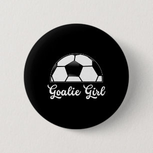 Badge Rond 5 Cm Gardienne Fille Joueuse de Football Femme Gardienn