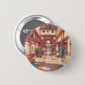 Badge Rond 5 Cm Gare d'Anime Japon des années 90 (Devant & derrière)